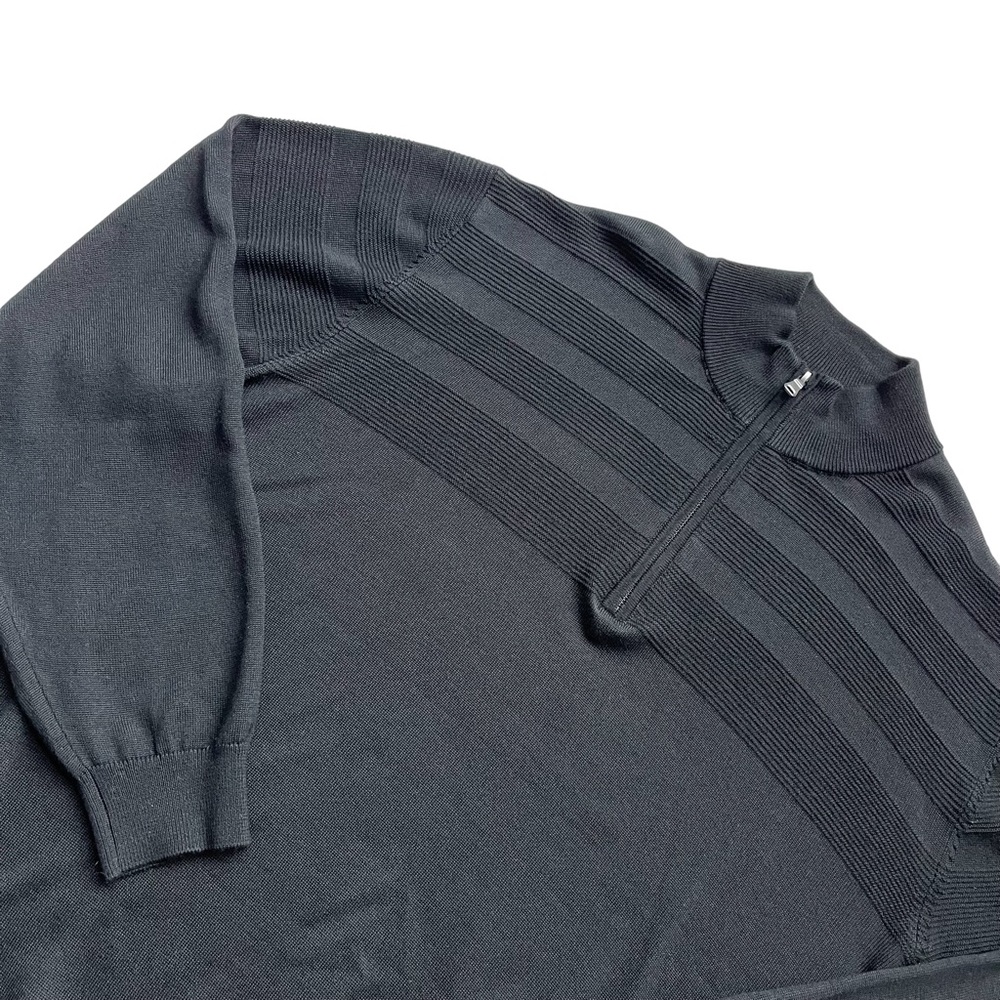 Cutter & Buck Men’s 1/4 Zip Sweater 50% Wool Black XL